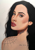 Demi Lovato Portrait Drawing Print